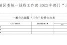 中共常德市武陵区委统一战线工作部2023年部门“三公”经费公开